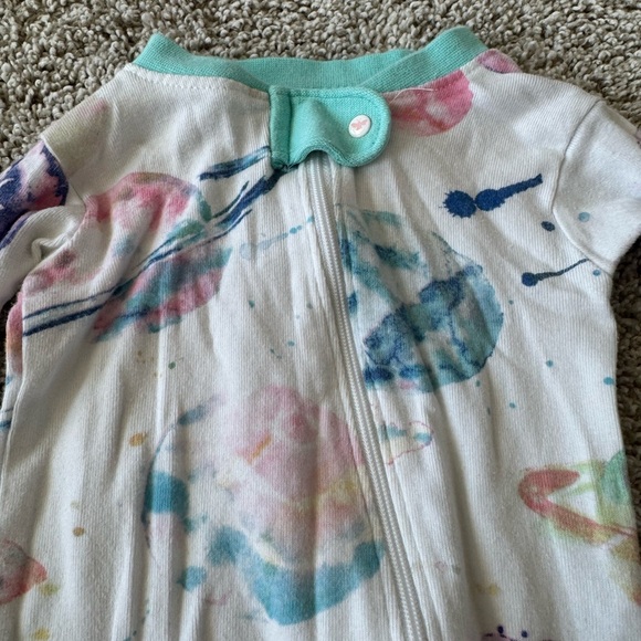 Burt’s Bees Baby Organic Cotton Footed Sleeper galaxy planets– Size 3-6 Months - Picture 6 of 11